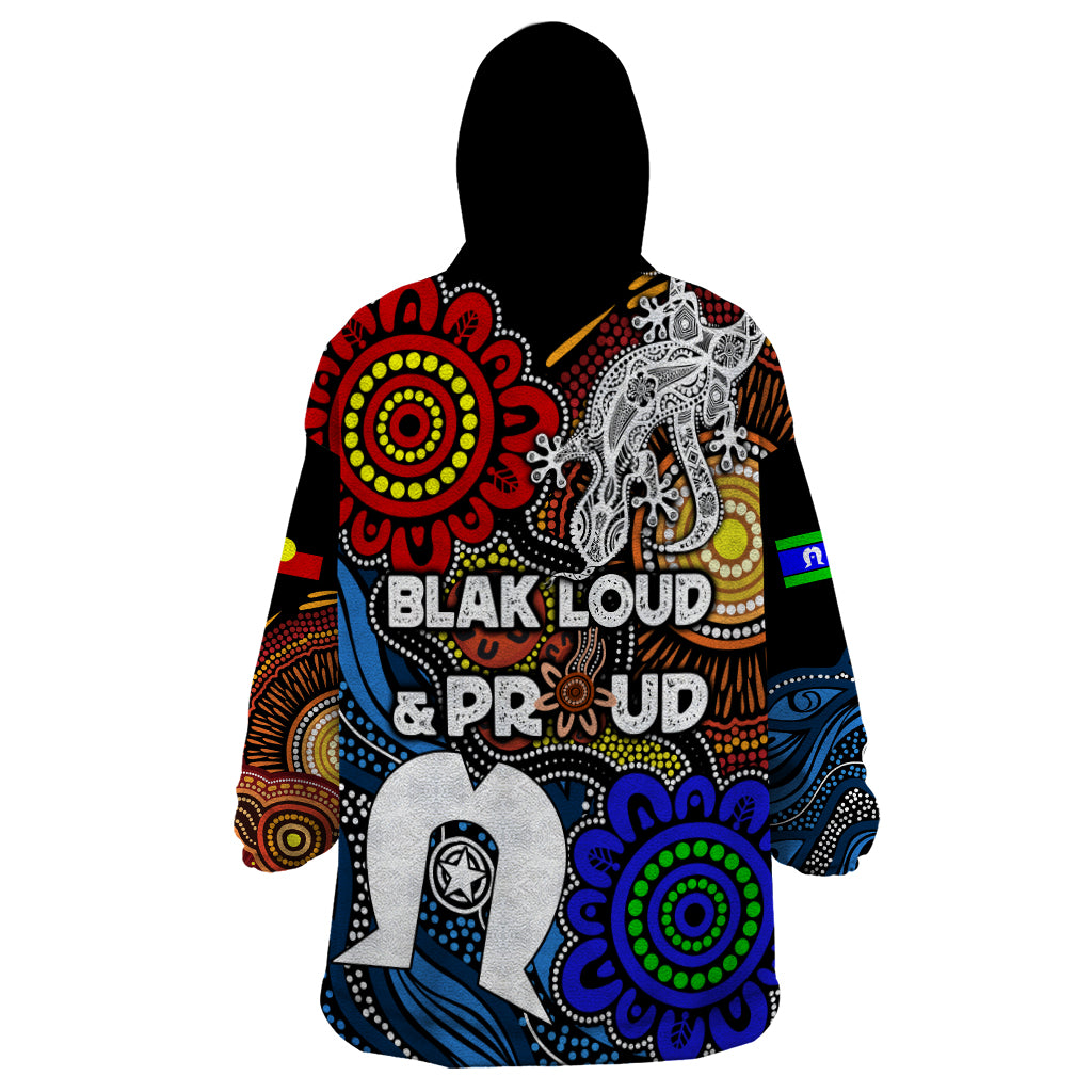 NAIDOC Week 2024 Indigenous Wearable Blanket Hoodie Keep The Fire Burning