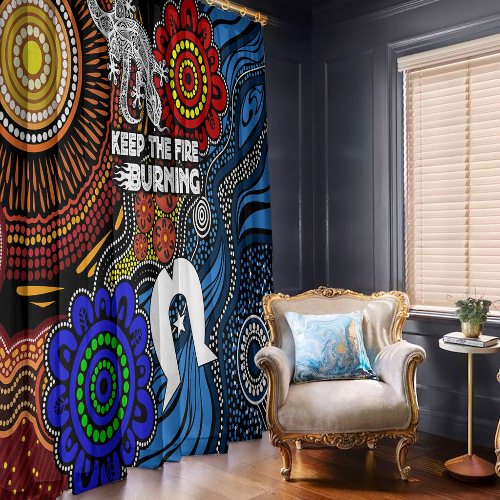 NAIDOC Week 2024 Indigenous Window Curtain Keep The Fire Burning