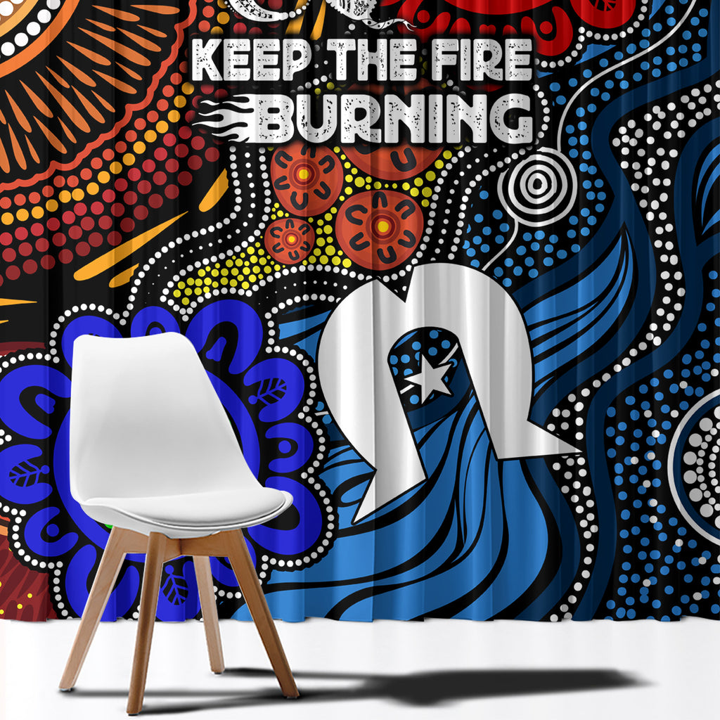 NAIDOC Week 2024 Indigenous Window Curtain Keep The Fire Burning