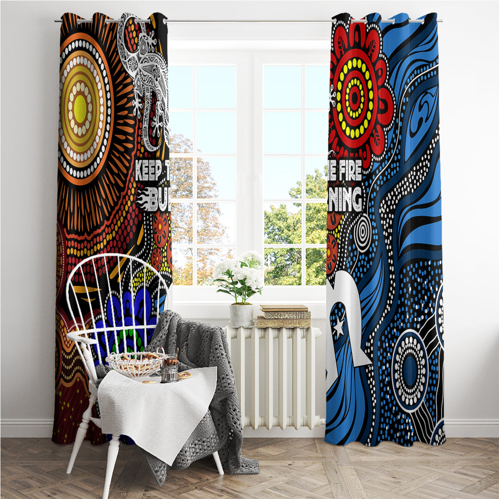 NAIDOC Week 2024 Indigenous Window Curtain Keep The Fire Burning