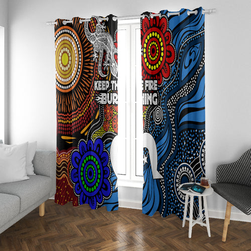 NAIDOC Week 2024 Indigenous Window Curtain Keep The Fire Burning