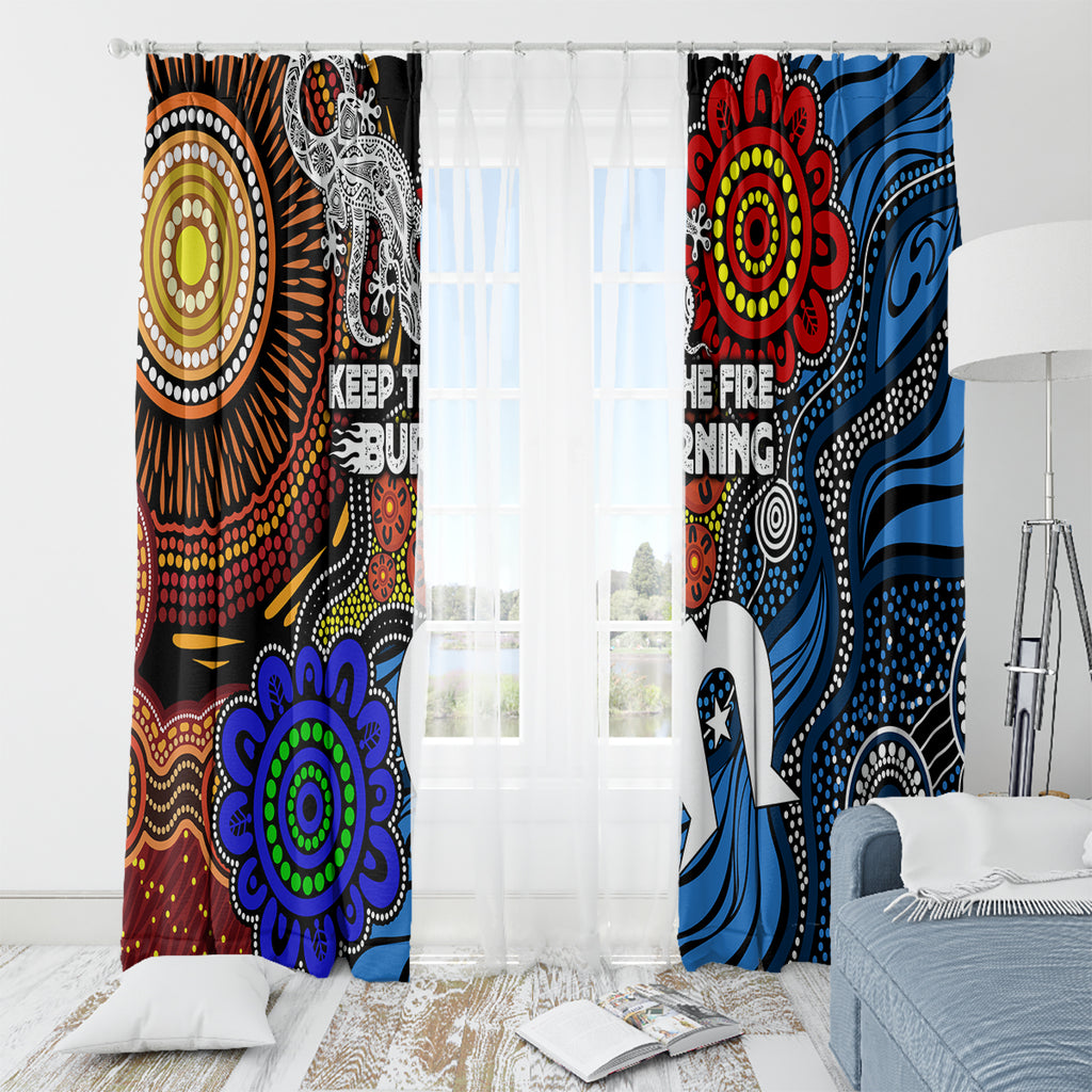 NAIDOC Week 2024 Indigenous Window Curtain Keep The Fire Burning