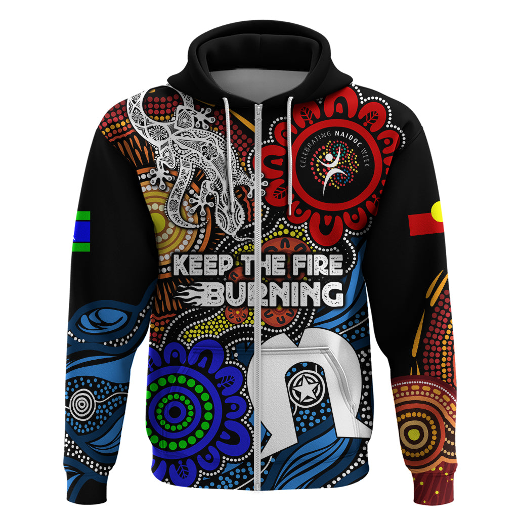 NAIDOC Week 2024 Indigenous Zip Hoodie Keep The Fire Burning