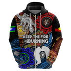 NAIDOC Week 2024 Indigenous Zip Hoodie Keep The Fire Burning