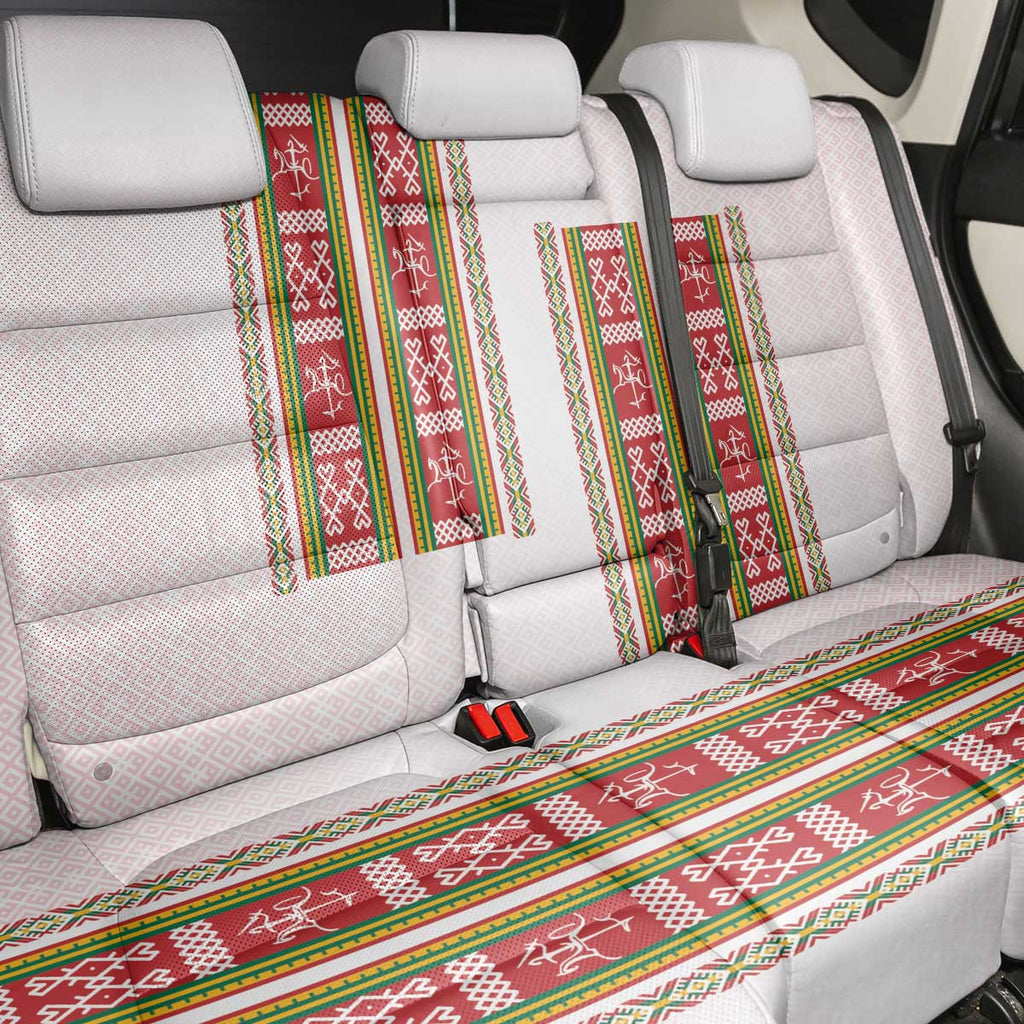 Lithuania Folk Pattern Vytis Motif Back Car Seat Cover