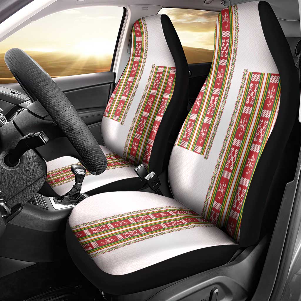 Lithuania Folk Pattern Vytis Motif Car Seat Cover