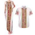 Lithuania Folk Pattern Vytis Motif Couples Matching Tank Maxi Dress and Hawaiian Shirt