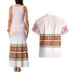 Lithuania Folk Pattern Vytis Motif Couples Matching Tank Maxi Dress and Hawaiian Shirt