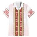 Lithuania Folk Pattern Vytis Motif Family Matching Mermaid Dress and Hawaiian Shirt