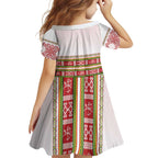 Lithuania Folk Pattern Vytis Motif Family Matching Summer Maxi Dress and Hawaiian Shirt