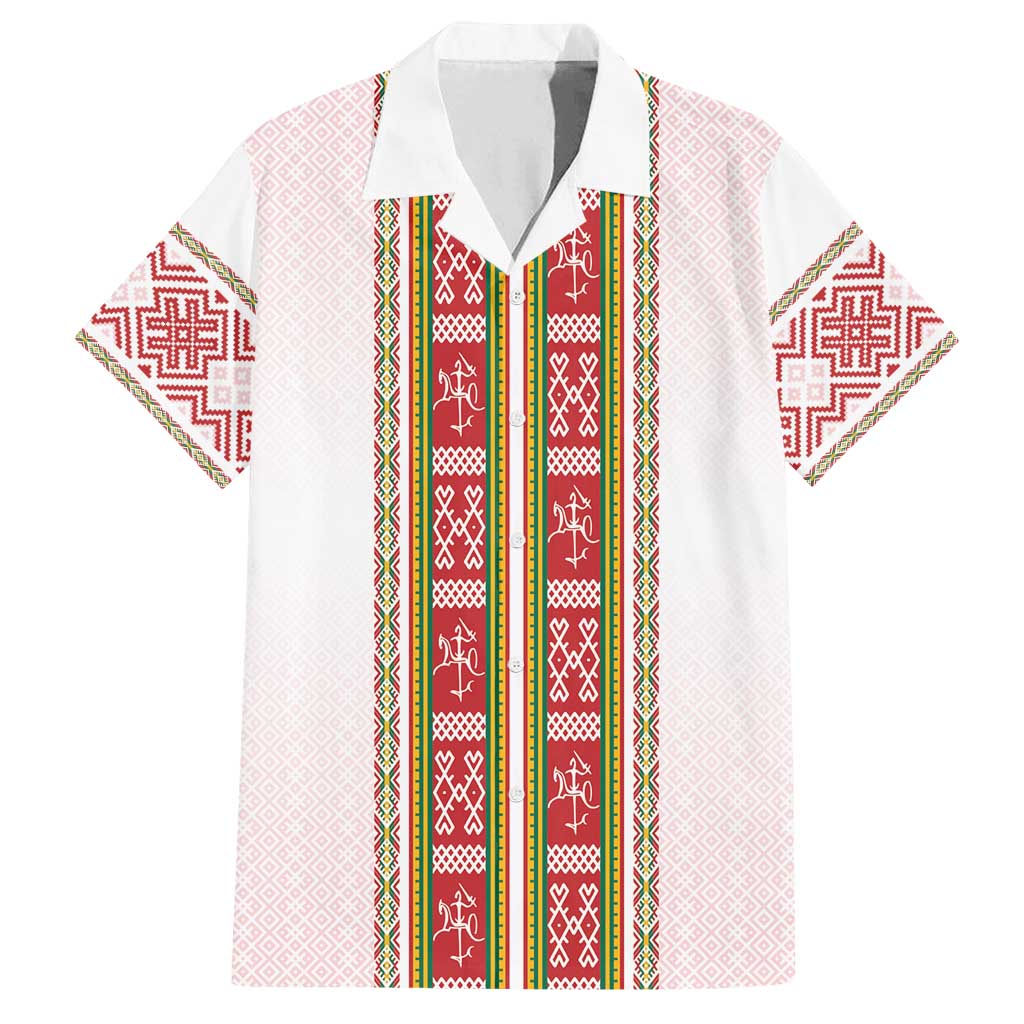 Lithuania Folk Pattern Vytis Motif Family Matching Tank Maxi Dress and Hawaiian Shirt