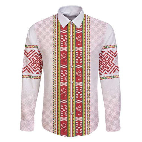 Lithuania Folk Pattern Vytis Motif Family Matching Tank Maxi Dress and Hawaiian Shirt