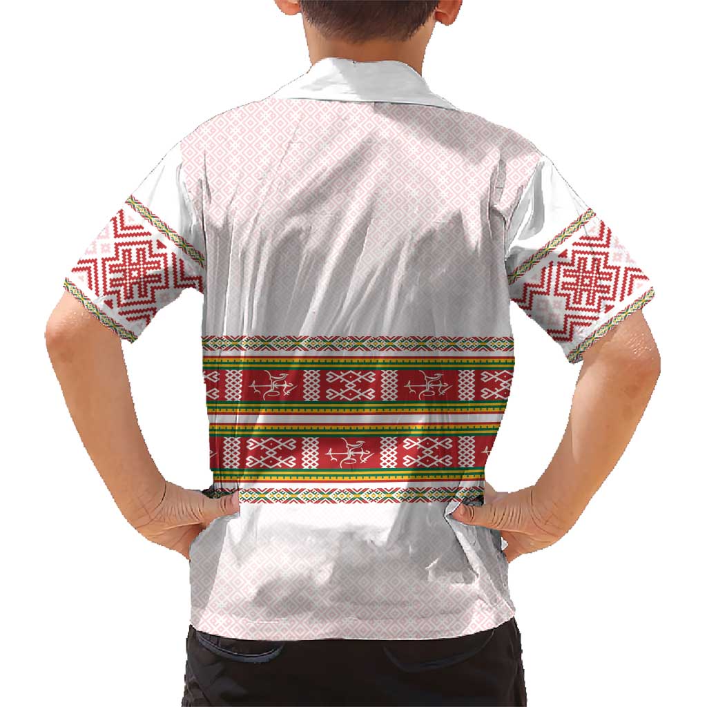 Lithuania Folk Pattern Vytis Motif Hawaiian Shirt