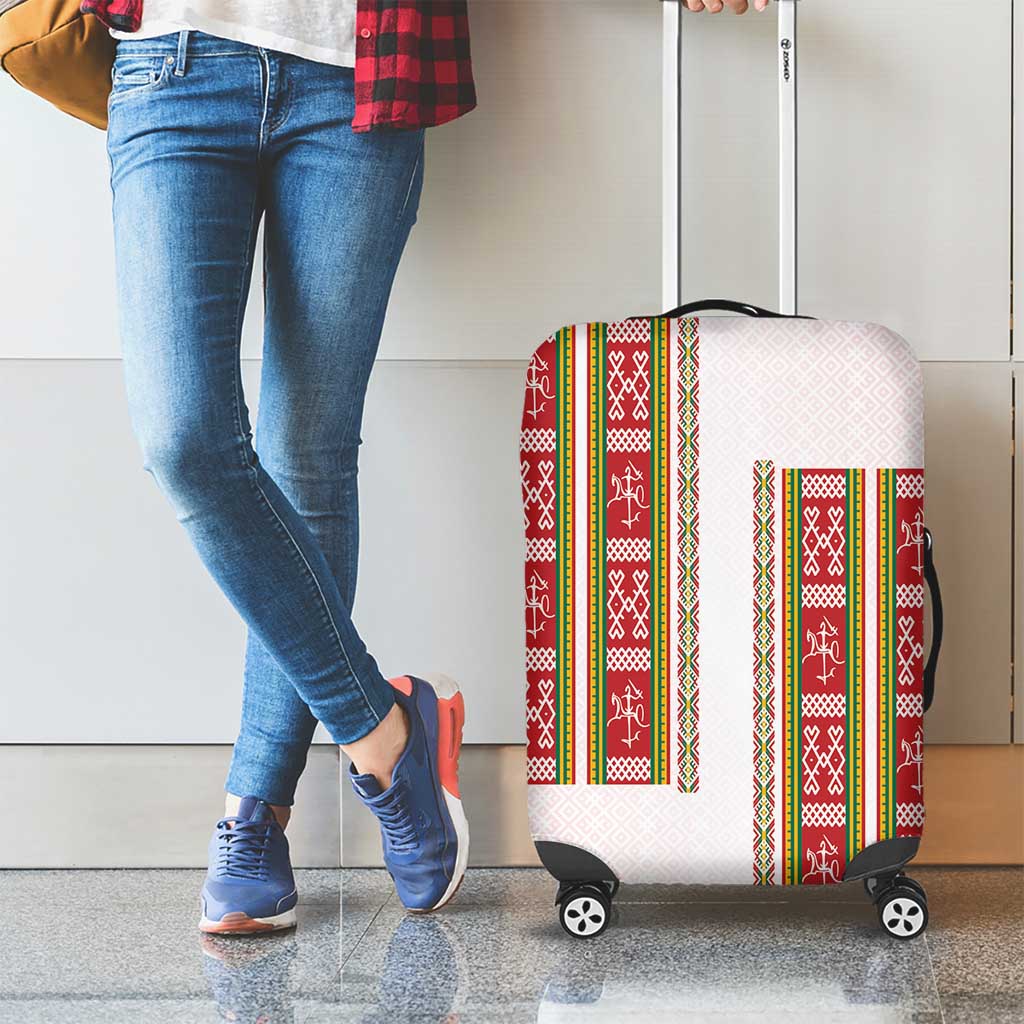 Lithuania Folk Pattern Vytis Motif Luggage Cover