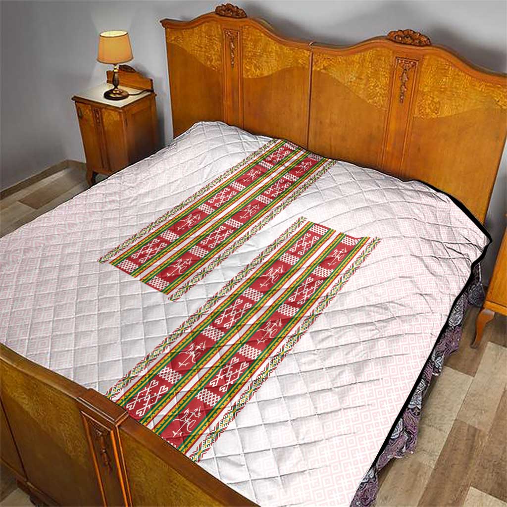 Lithuania Folk Pattern Vytis Motif Quilt