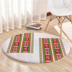 Lithuania Folk Pattern Vytis Motif Round Carpet