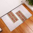 Lithuania Folk Pattern Vytis Motif Rubber Doormat
