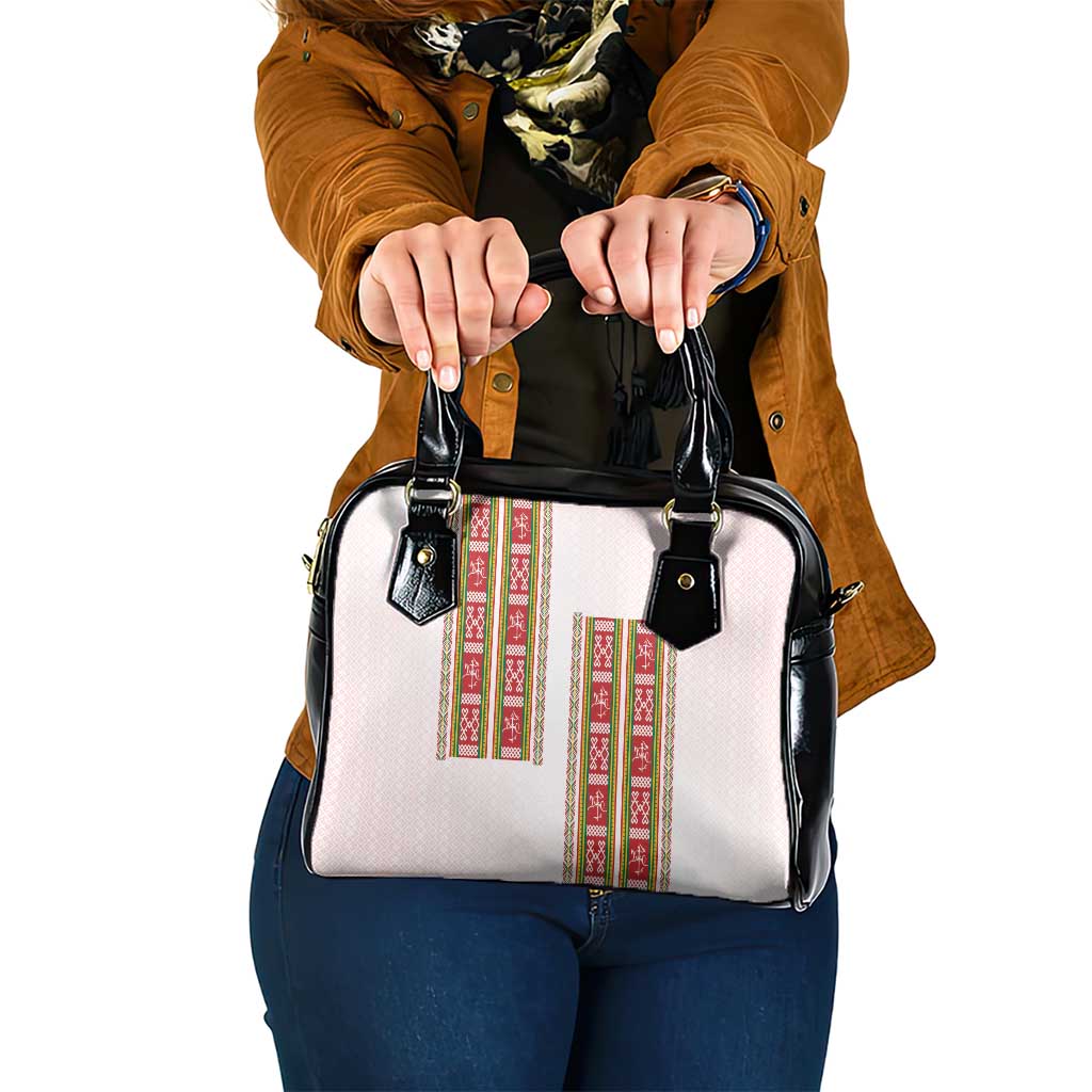 Lithuania Folk Pattern Vytis Motif Shoulder Handbag