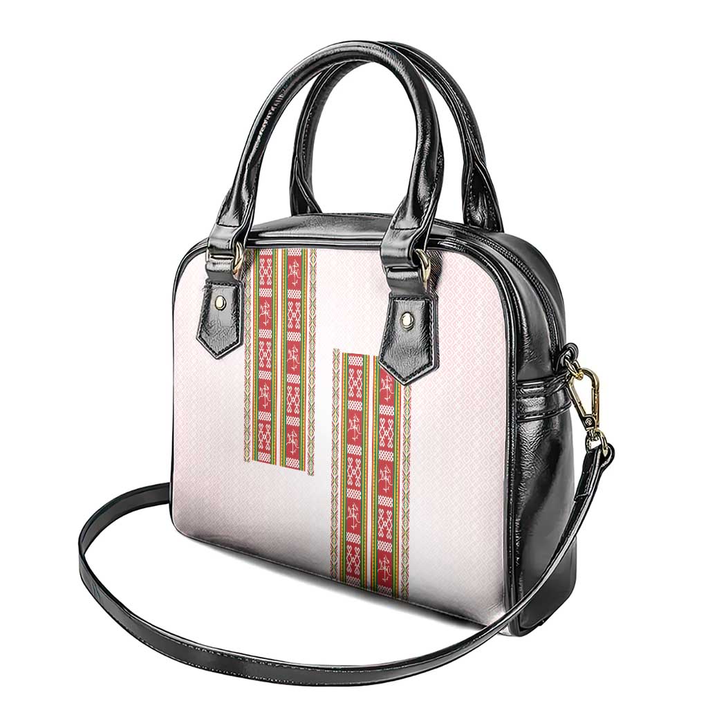 Lithuania Folk Pattern Vytis Motif Shoulder Handbag