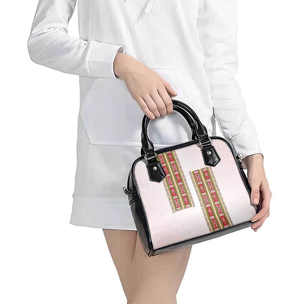 Lithuania Folk Pattern Vytis Motif Shoulder Handbag