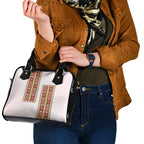 Lithuania Folk Pattern Vytis Motif Shoulder Handbag