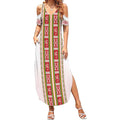 Lithuania Folk Pattern Vytis Motif Summer Maxi Dress