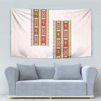 Lithuania Folk Pattern Vytis Motif Tapestry