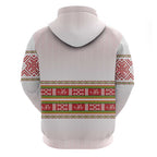 Lithuania Folk Pattern Vytis Motif Zip Hoodie