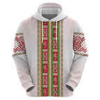 Lithuania Folk Pattern Vytis Motif Zip Hoodie