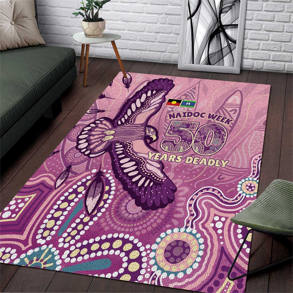 NAIDOC Week - 50 Years Deadly Area Rug Pastel Wings