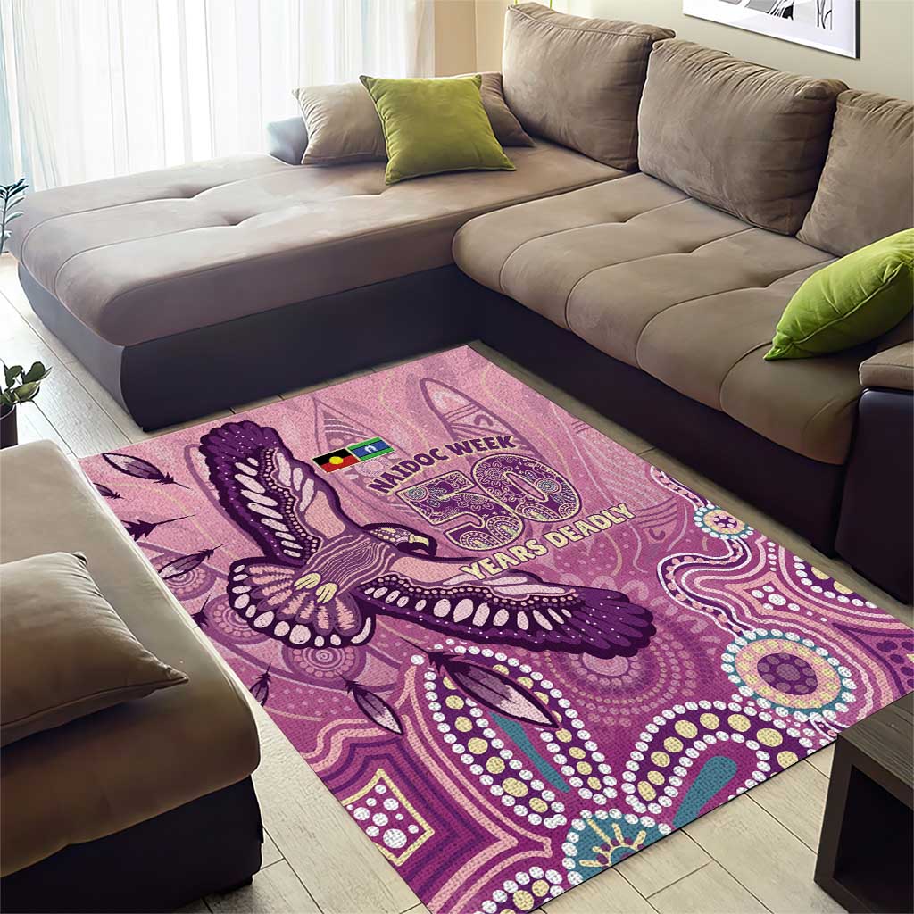 NAIDOC Week - 50 Years Deadly Area Rug Pastel Wings