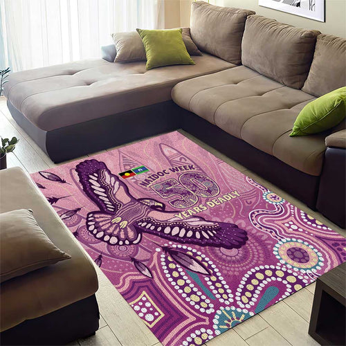NAIDOC Week - 50 Years Deadly Area Rug Pastel Wings