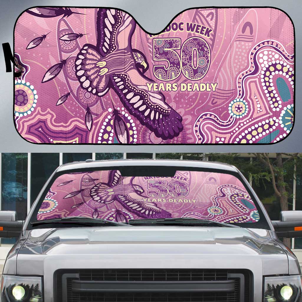 NAIDOC Week - 50 Years Deadly Auto Sun Shade Pastel Wings