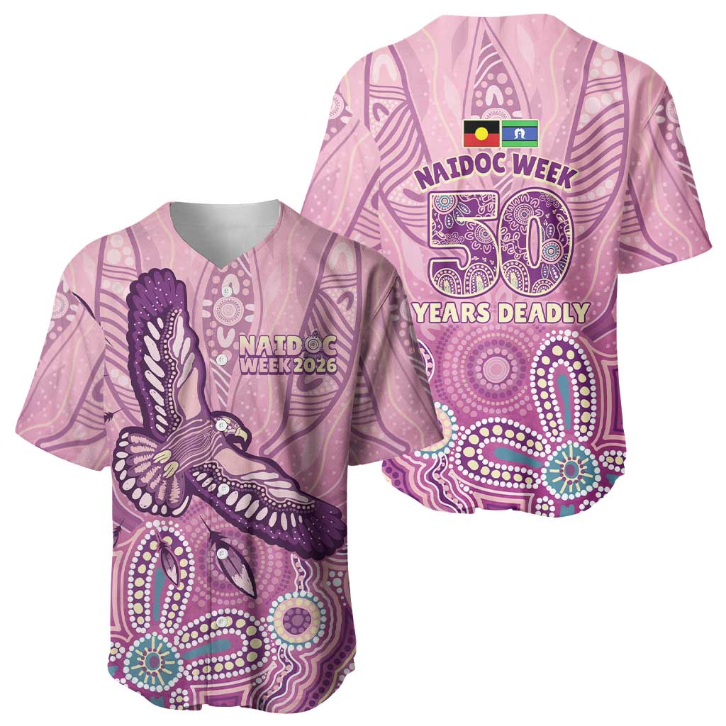 NAIDOC Week - 50 Years Deadly Baseball Jersey Pastel Wings