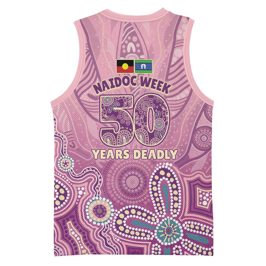 NAIDOC Week - 50 Years Deadly Basketball Jersey Pastel Wings