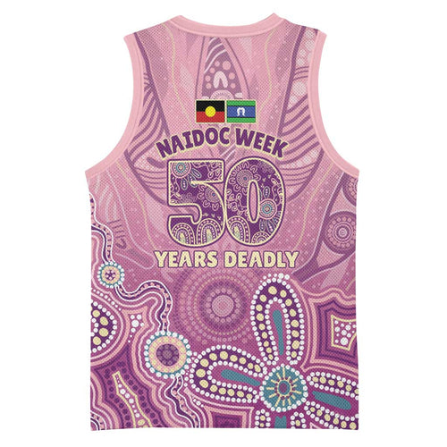 NAIDOC Week - 50 Years Deadly Basketball Jersey Pastel Wings