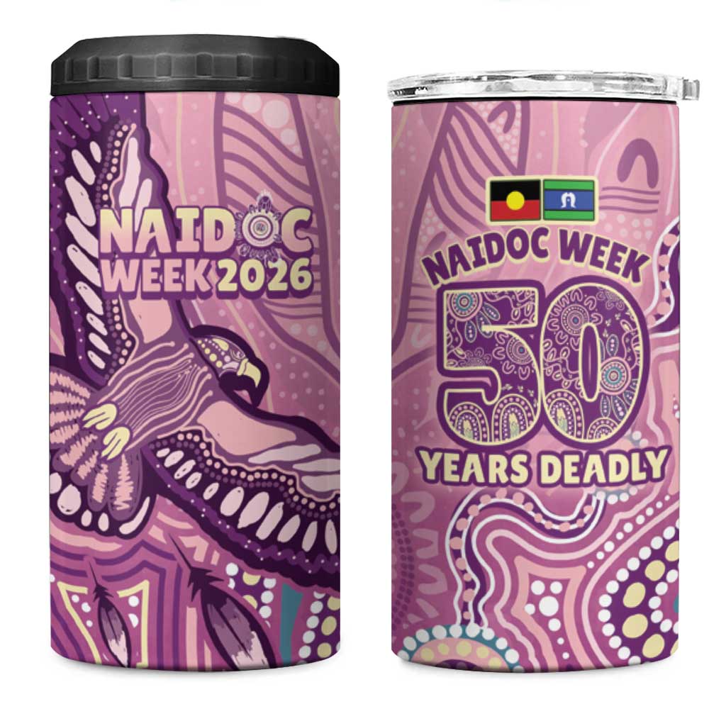 NAIDOC Week - 50 Years Deadly 4 in 1 Can Cooler Tumbler Pastel Wings
