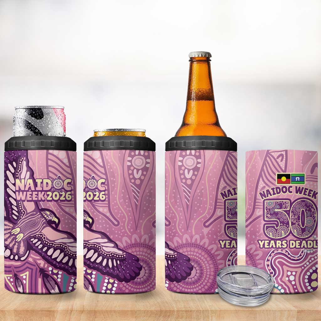 NAIDOC Week - 50 Years Deadly 4 in 1 Can Cooler Tumbler Pastel Wings