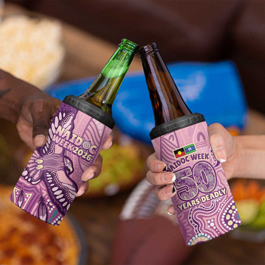 NAIDOC Week - 50 Years Deadly 4 in 1 Can Cooler Tumbler Pastel Wings
