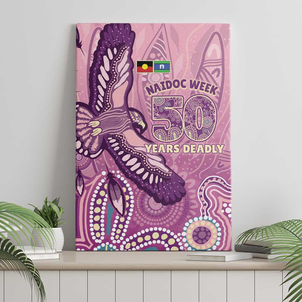 NAIDOC Week - 50 Years Deadly Canvas Wall Art Pastel Wings