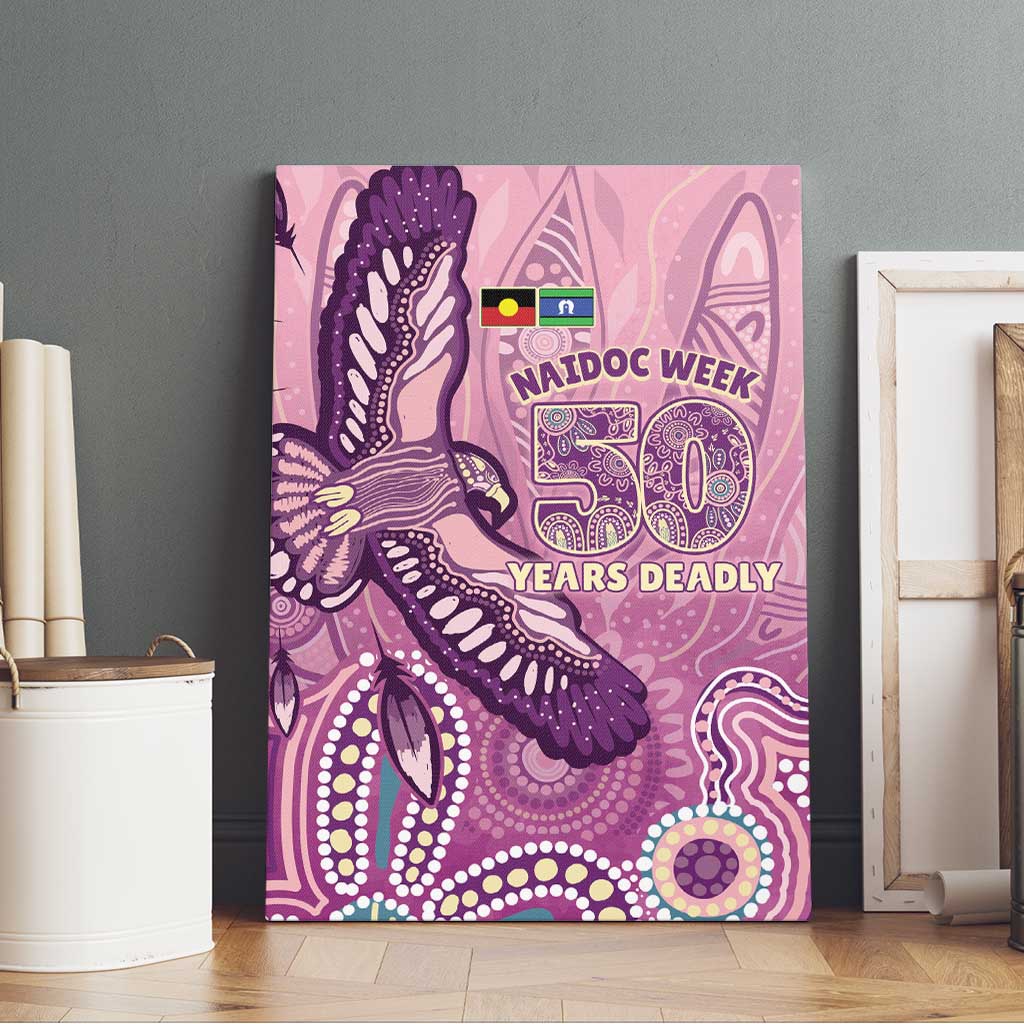 NAIDOC Week - 50 Years Deadly Canvas Wall Art Pastel Wings
