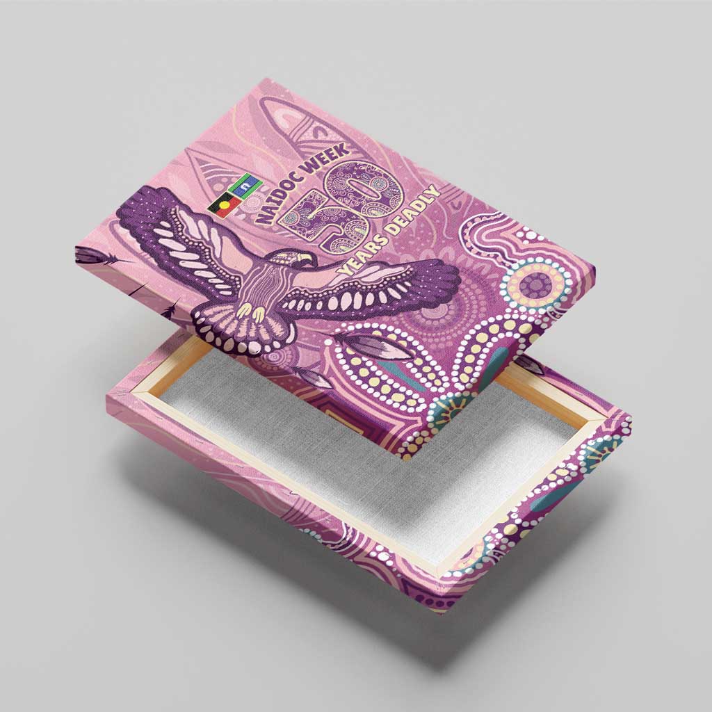 NAIDOC Week - 50 Years Deadly Canvas Wall Art Pastel Wings