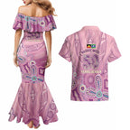 NAIDOC Week - 50 Years Deadly Couples Matching Mermaid Dress and Hawaiian Shirt Pastel Wings