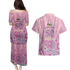 NAIDOC Week - 50 Years Deadly Couples Matching Puletasi and Hawaiian Shirt Pastel Wings