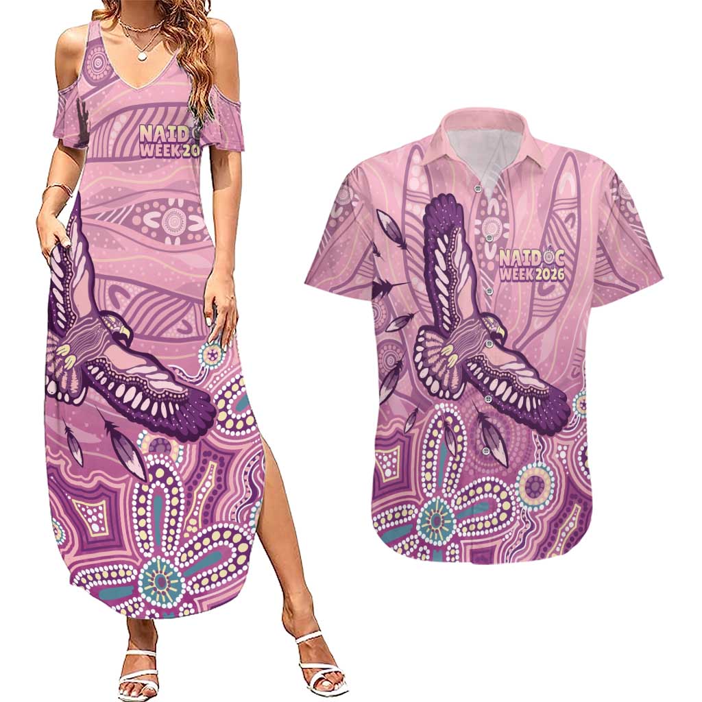 NAIDOC Week - 50 Years Deadly Couples Matching Summer Maxi Dress and Hawaiian Shirt Pastel Wings