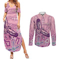 NAIDOC Week - 50 Years Deadly Couples Matching Summer Maxi Dress and Long Sleeve Button Shirt Pastel Wings