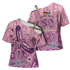 NAIDOC Week - 50 Years Deadly Cross Shoulder Shirt Pastel Wings
