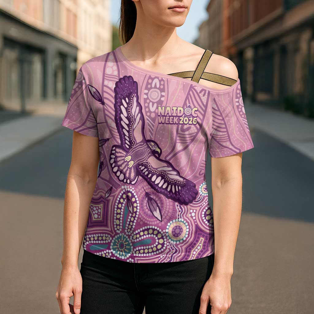 NAIDOC Week - 50 Years Deadly Cross Shoulder Shirt Pastel Wings