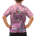 NAIDOC Week - 50 Years Deadly Family Matching Long Sleeve Bodycon Dress and Hawaiian Shirt Pastel Wings