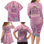 NAIDOC Week - 50 Years Deadly Family Matching Long Sleeve Bodycon Dress and Hawaiian Shirt Pastel Wings